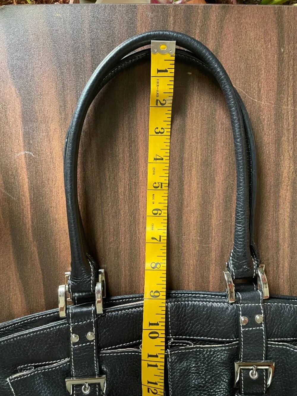 Tignanello Genuine Leather Pebbled Shoulder Handbag